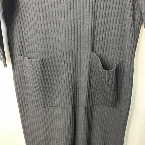 Universal Standard Dress Helios Knit Sweater Ribbed Sweaterdress Midi Black 18 - Picture 10 of 11